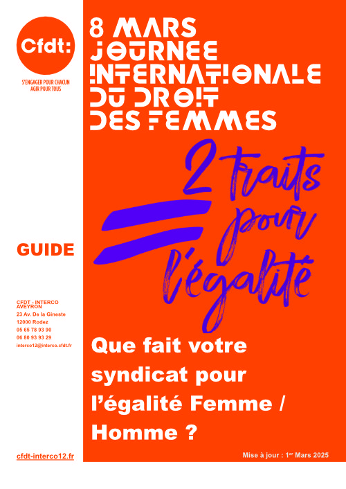 Que fait votre syndicat pour l’égalité Femme / Homme&nbsp;?