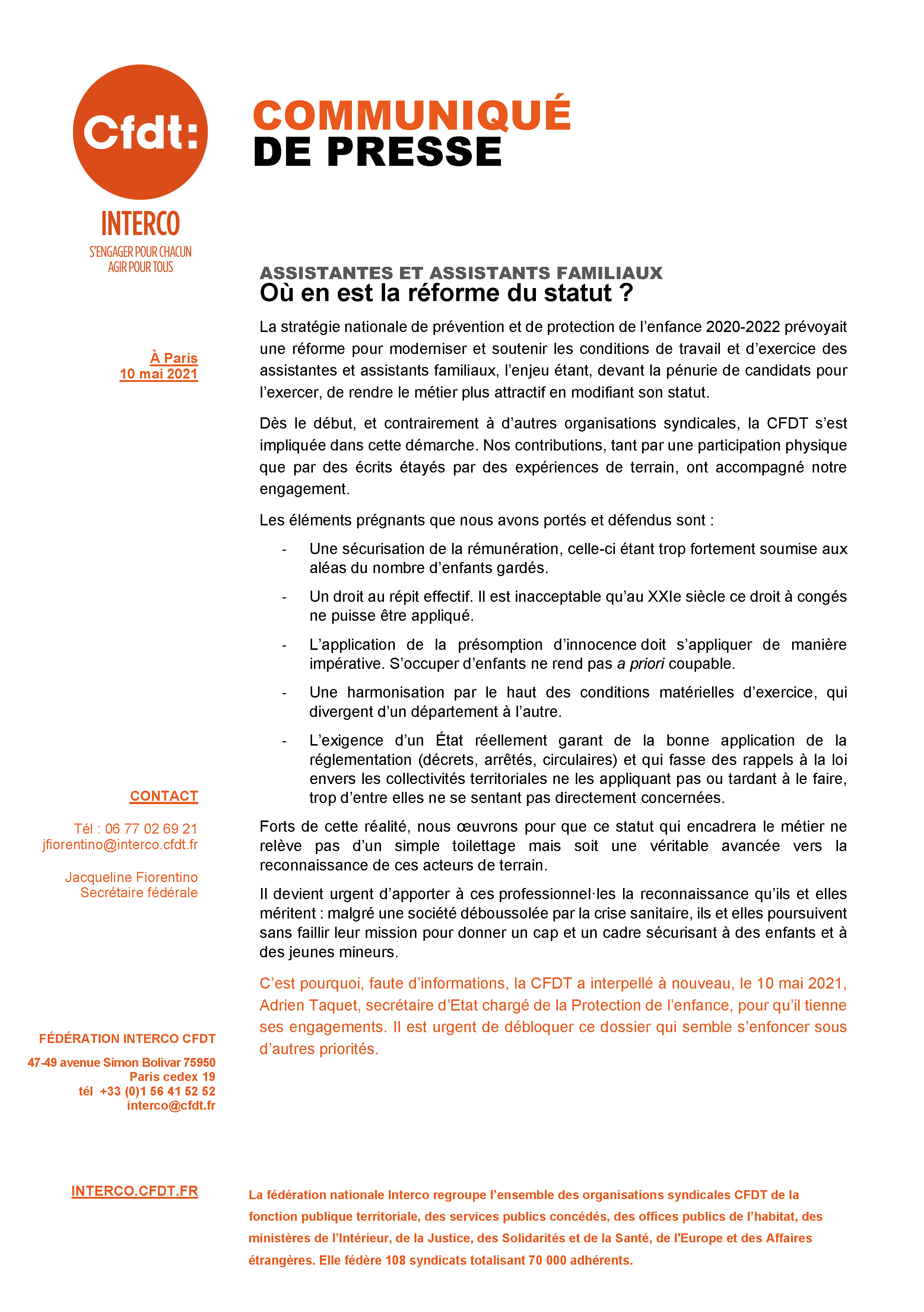 Assistantes et assistants familiaux, où en est la réforme du statut&nbsp;?