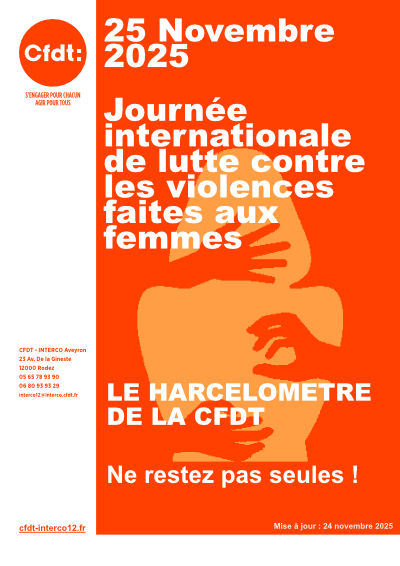 25 novembre 2025&nbsp;: Le Harcélomètre de la CFDT