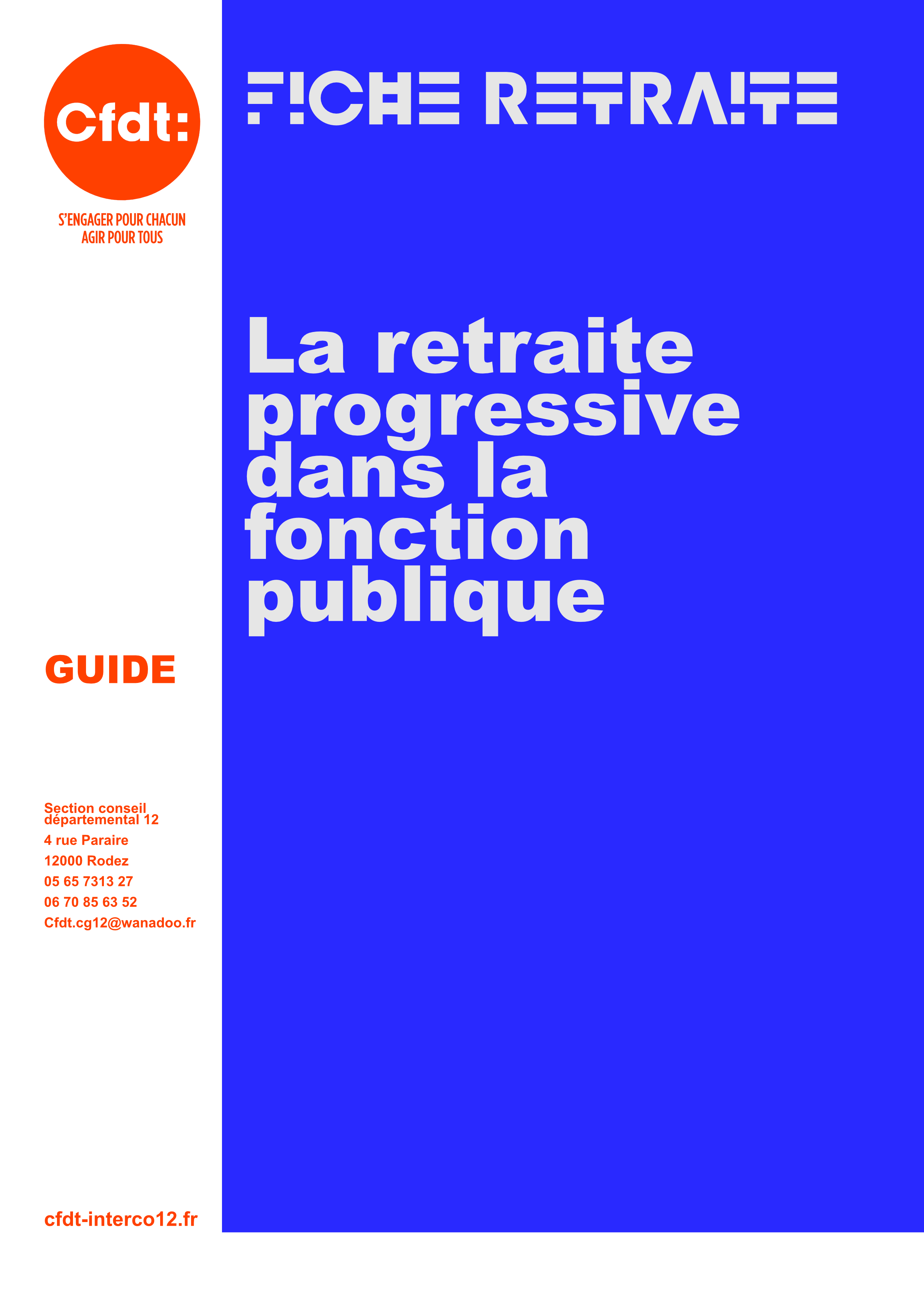Fiche&nbsp;: La retraite progressive dans la fonction publique