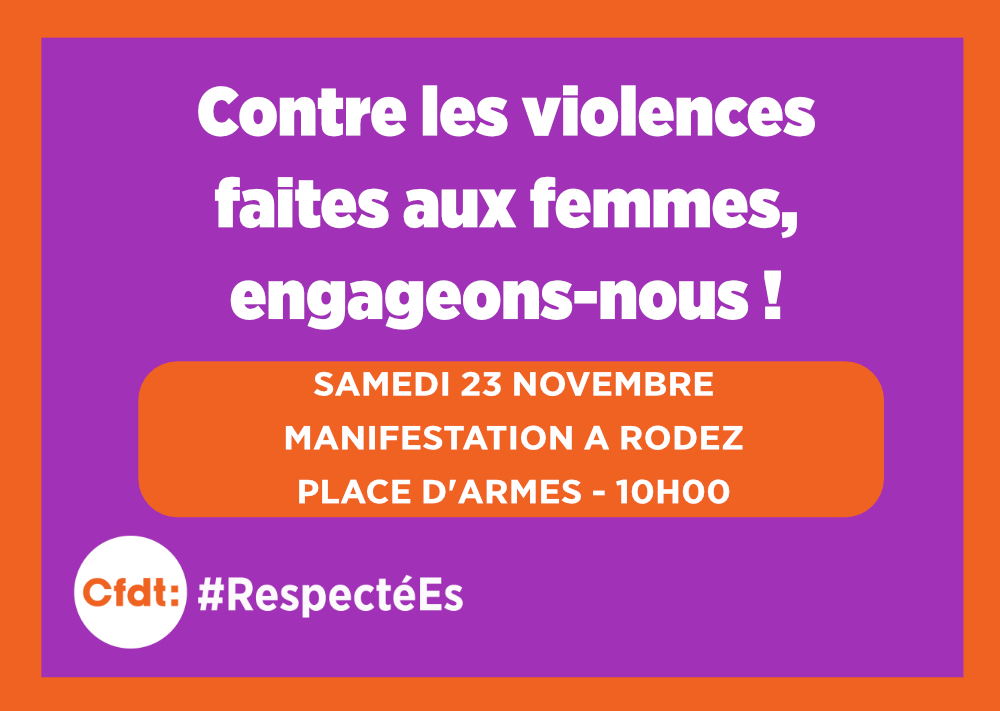 Samedi 23 Novembre 2024&nbsp;: Manifestation contre les violences sexistes et sexuelles à Rodez