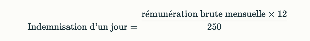 Formule calcul indemnités congés payés